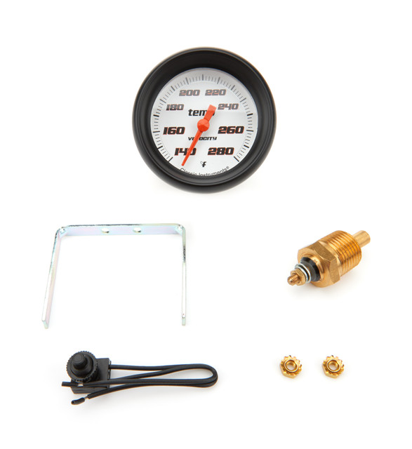 Classic Instruments Velocity White Temperatu Re Gauge 2-5/8 Full Swee Vs326Wbpf-08