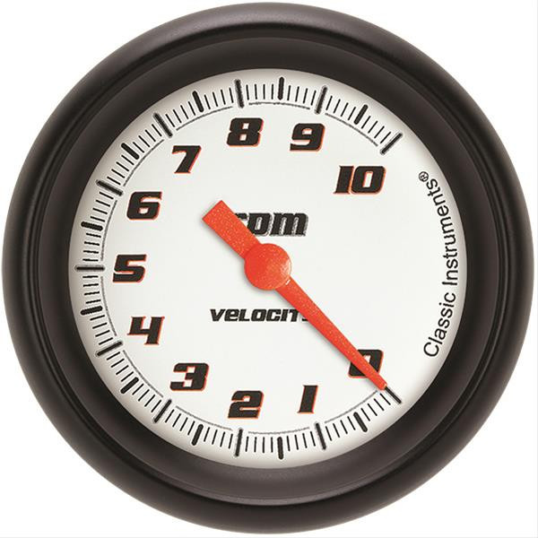 Classic Instruments Velocity White Tachomete R 2-5/8 Full Sweep Vs383Wbpf