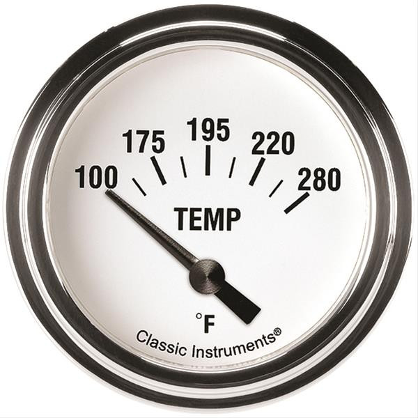 Classic Instruments White Hot Temperature Ga Uge 2-5/8 Short Sweep Wh226Slf-08
