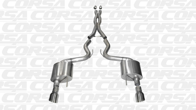 Corsa Performance 15-   Mustang 5.0L Cat Back Exhaust System 14328