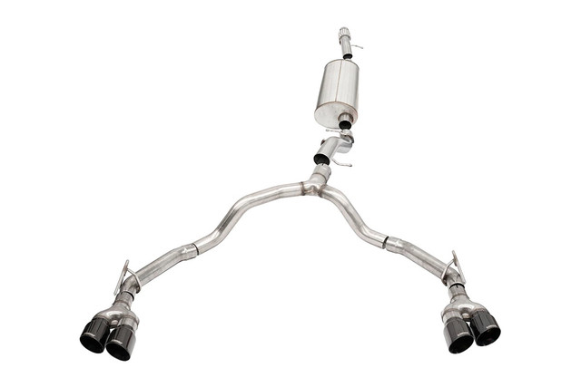 Corsa Performance 21-   Chevy Tahoe 6.2L Cat Back Exhaust 21129Blk