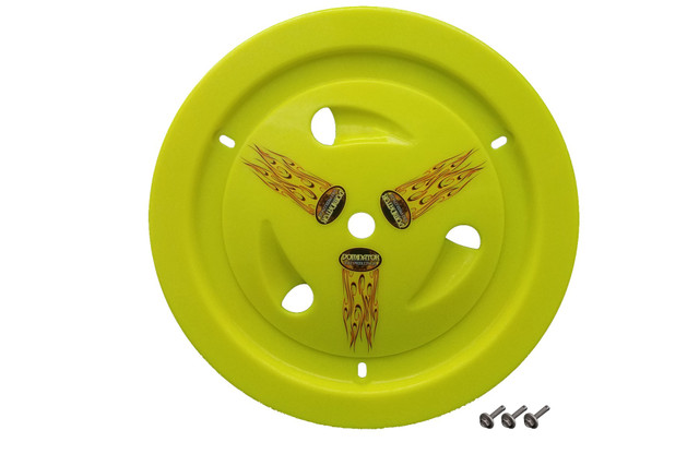 Dominator Race Products Wheel Cover Bolt-On Fluo Yellow Real Style 1007-B-Fye