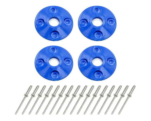 Dominator Race Products Scuff Plate Plastic 4Pk Blue 1202-Bl