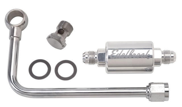 Edelbrock Polished Fuel Line & Filter Kit EDE8131