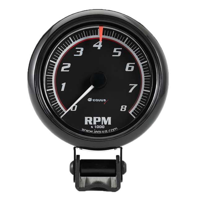 Equus 2-1/2 Dia Tachometer 8000 RPM Black Dial EQUE6086