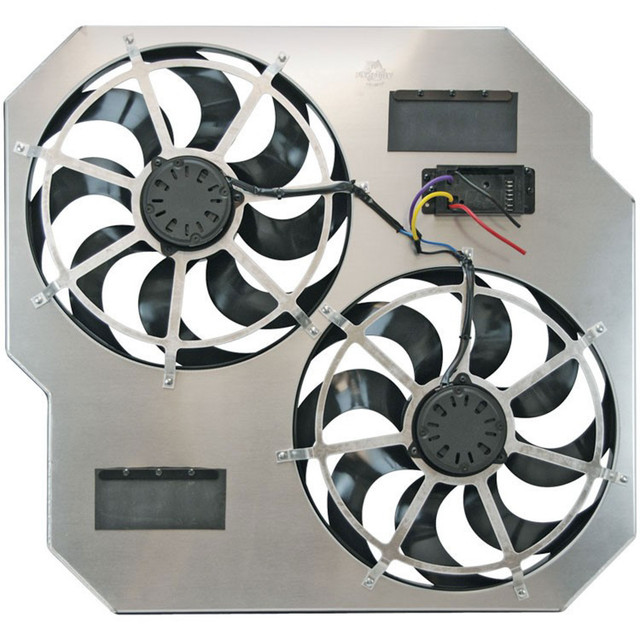 Flex-a-lite Fan Electric 15in DualSh rouded Puller Controls FLE104641