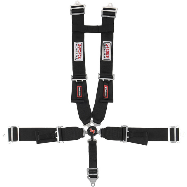 G-force 5pt Harness Set Black Camlock Pull-Down Lap GFR7030BK