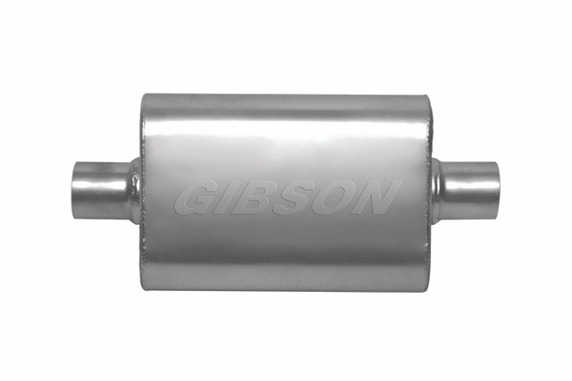 Gibson Exhaust CFT Superflow Center/Cen ter Oval Muffler Stainle GIB55112S