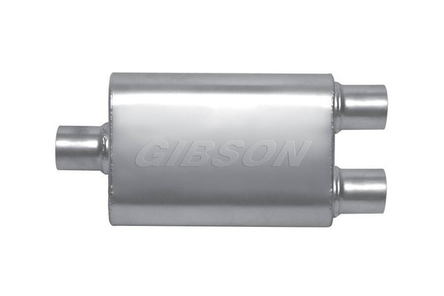 Gibson Exhaust MWA 3.0in Center/2.5in D ual Oval Muffler GIBBM0109