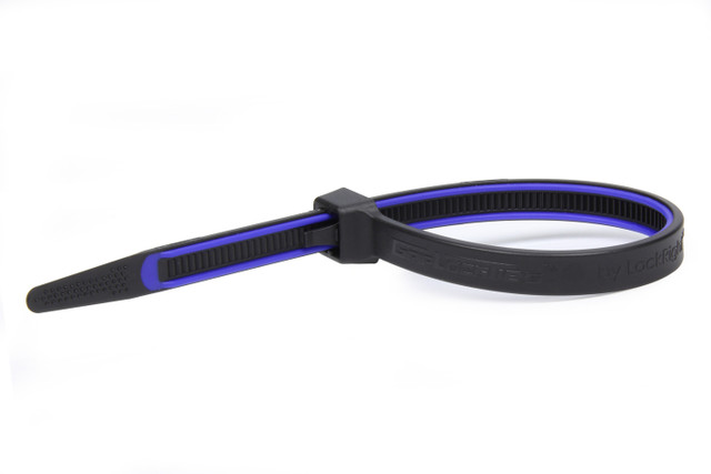 Grip Lock Ties Griplockties 8.0In Oal Blue Rubber 100Pk Glt2908Bkbuhb100