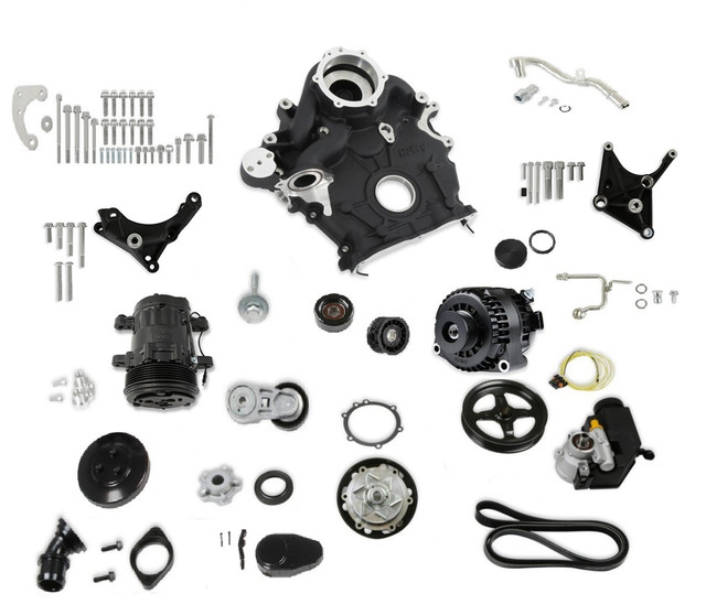 Holley Complete Accessory Drive Kit Ford 7.3L Godzilla HLY20-310BK