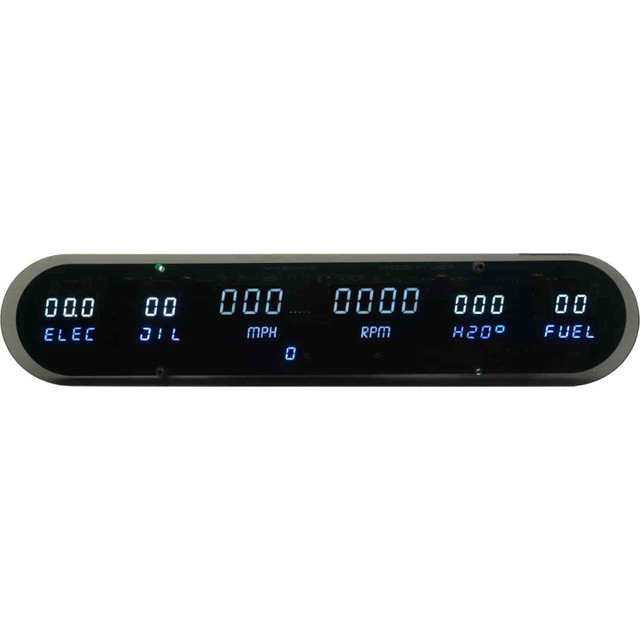 Intellitronix LED Digital Six Gauge Panel Kit w/White LED ITLDP10002W