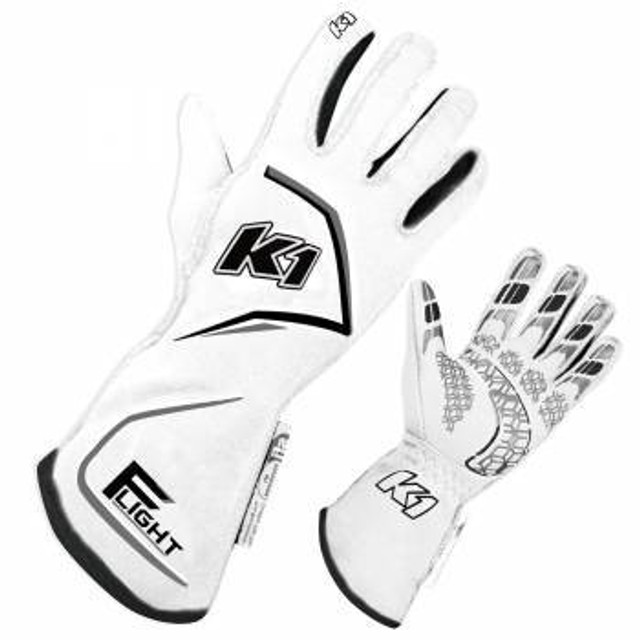 K1 Racegear Gloves Flight XX-Large White K1R23-FLT-WG-XXL