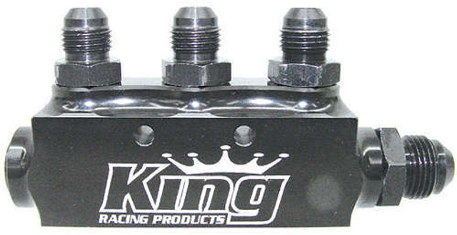 King Racing Products Fuel Block w/ Fittings KRP1930