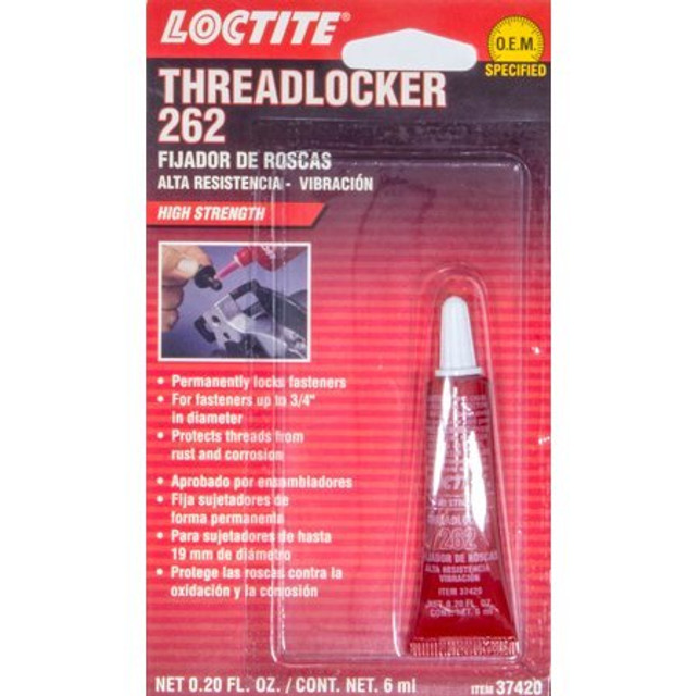 Loctite Threadlocker 262 Red 6ml/.20oz LOC487231