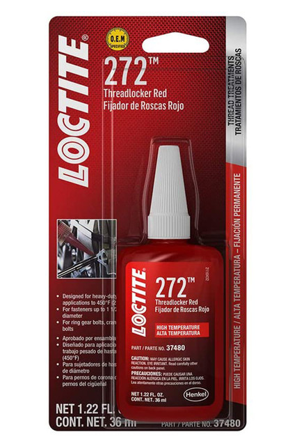 Loctite Threadlocker 272 Red Hi Temp 36ml/1.22oz LOC492143