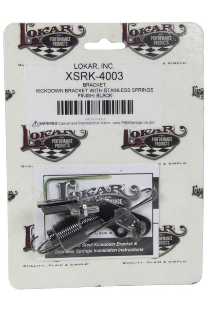 Lokar Bracket And Springs Kick Down Black Stainless Ste LOKXSRK-4003