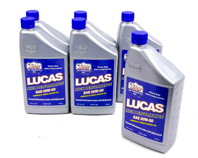 Lucas Oil 20w50 Plus Oil 6x1 Qt LUC10252-6