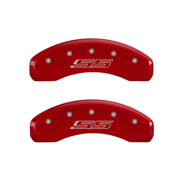 Mgp Caliper Cover 10-15 Camaro Caliper Covers Red MGP14036SSS5RD