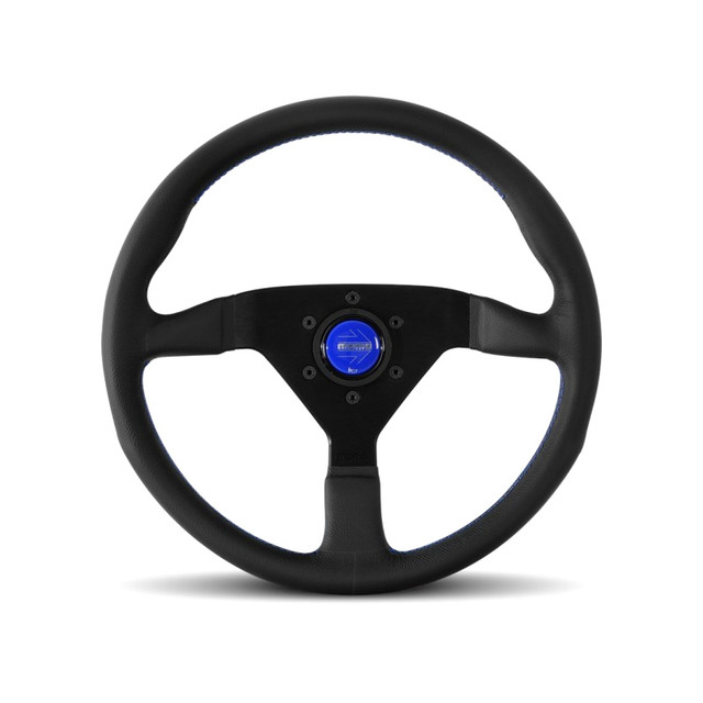 Momo Automotive Accessories Monte Carlo 350 Steering Wheel Leather Blue Stich MOMMCL35BK6B