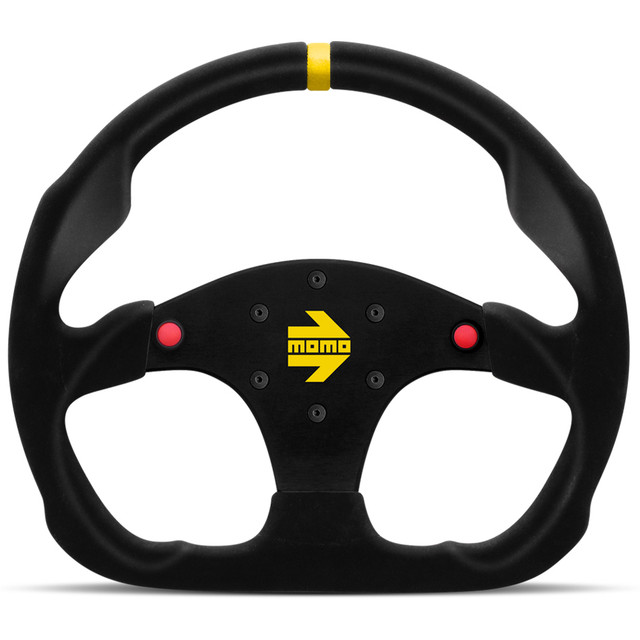 Momo Automotive Accessories MOD 30 Steering Wheel Black Suede w/Buttons MOMR1960/32SHB