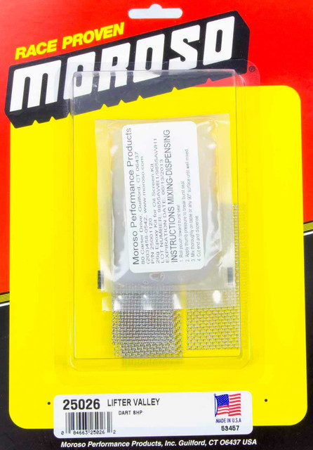 Moroso Oil Return Screen Kit - Dart SBC SHP Blocks MOR25026