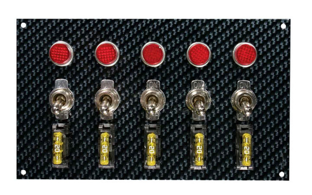 Moroso Fiber Design Switch Panel - Black/Black MOR74148