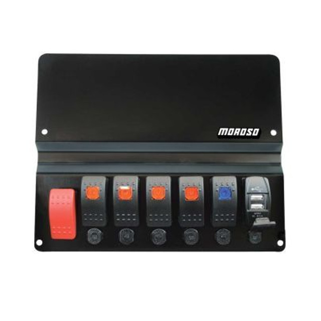 Moroso Dash Blockoff Plate - w/Switches BMW E46 MOR74311