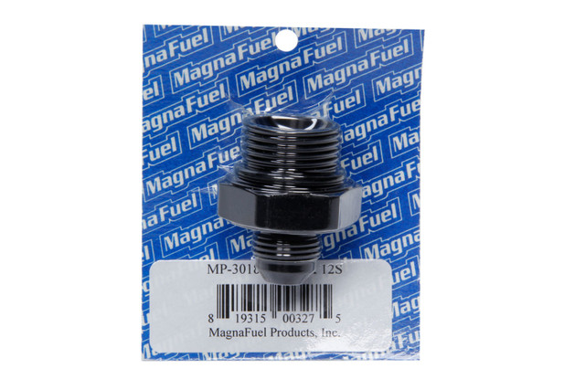 Magnafuel/magnaflow Fuel Systems #8 to #12 O-Ring Male Adapter Fitting Black MRFMP-3018-BLK