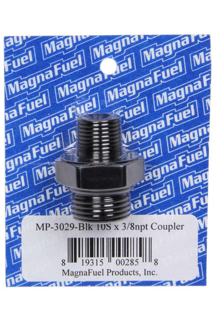 Magnafuel/magnaflow Fuel Systems Union Couple Fitting - #10 x 3/8npt - Black MRFMP-3029-BLK