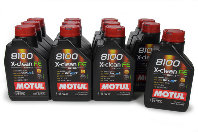 Motul Usa 8100 X-Clean FE 5w30 Oil Case 12 x 1 Liter MTL104775-12