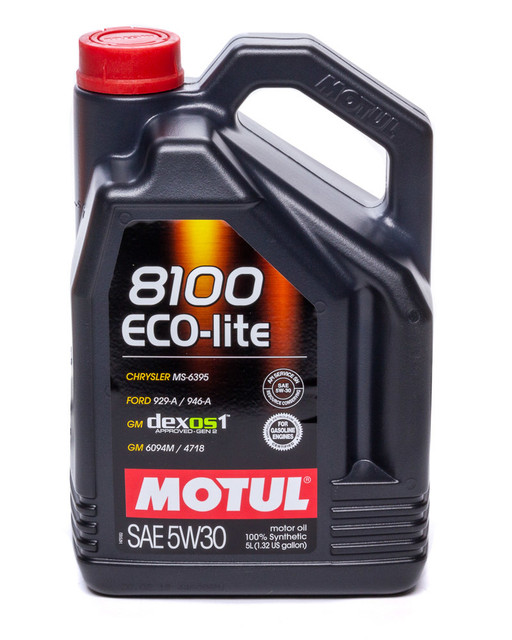 Motul Usa 8100 Eco-Lite 5W30 5 Liter Dexos1 MTL108214