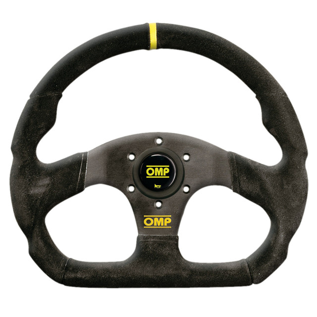 Omp Racing, Inc. Super Quadro Steering Wheel Black Spokes Suade OMPOD1990NN
