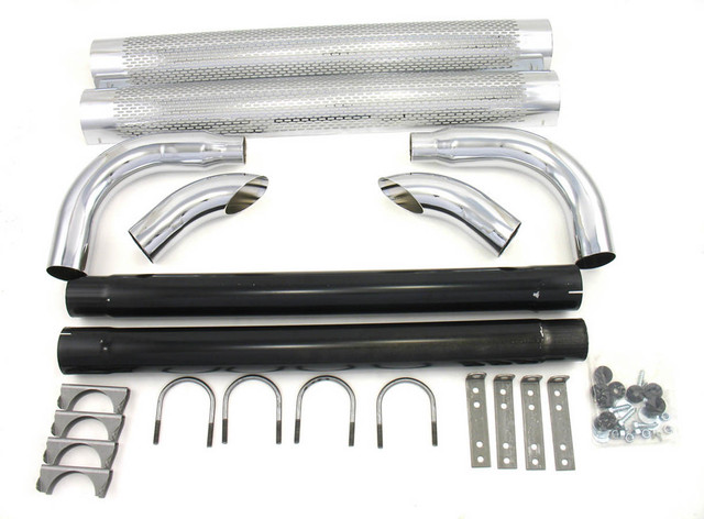 Patriot Exhaust Chrome Side Pipes - 60in PEPH1060