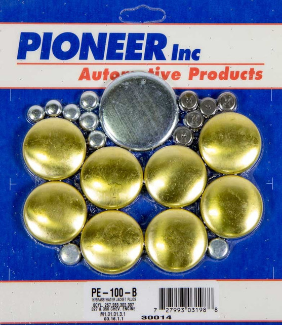 Pioneer 350 Chevy Freeze Plug Kit - Brass PIOPE100B