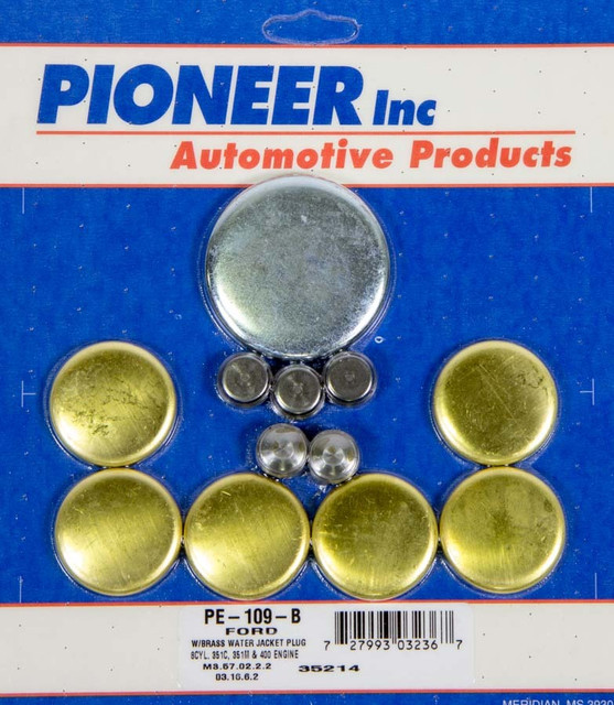 Pioneer 400 Ford Freeze Plug Kit - Brass PIOPE109B