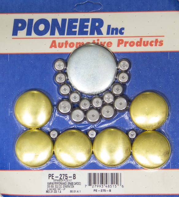 Pioneer BBC Gen V Freeze Plug Kit - Marine - Brass PIOPE275B