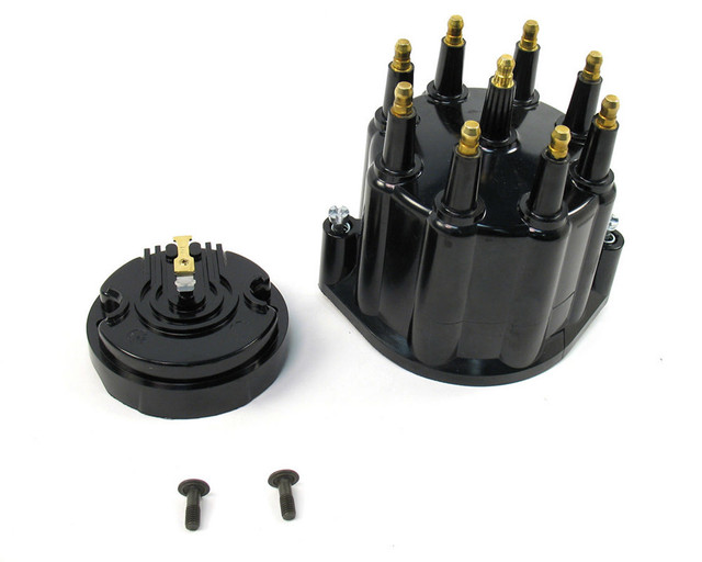 Pertronix Ignition Dist. Cap & Rotor Kit - Black w/Male Tower PRTD600710