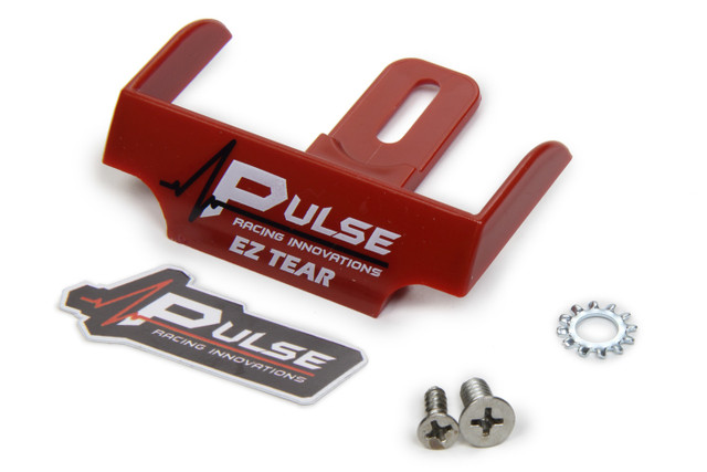 Pulse Racing Innovations EZ Tear Shield Mounted Red PULEZTS101R