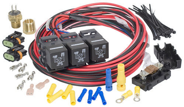 Painless Wiring Dual Activation/Dual Fan Relay Kit On 195 off 185 PWI30116