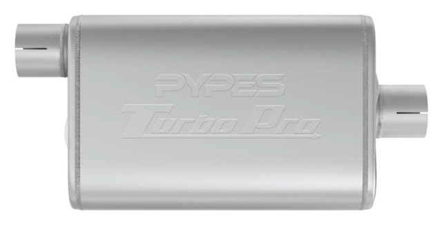 Pypes Performance Exhaust Turbo Pro Muffler 2.5in Offset In/Center Outlet PYPMVT13