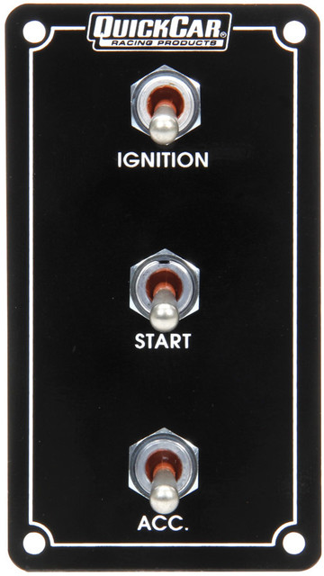 Quickcar Racing Products Ign. Panel Extreme Vert. 3 Switch Single Ignition QRP50-7931