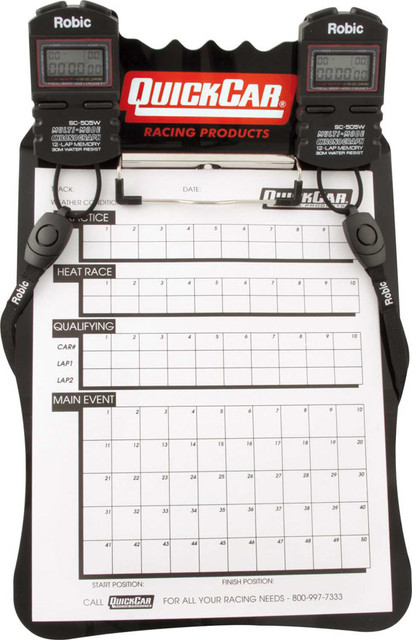 Quickcar Racing Products Clipboard Timing System Black QRP51-052