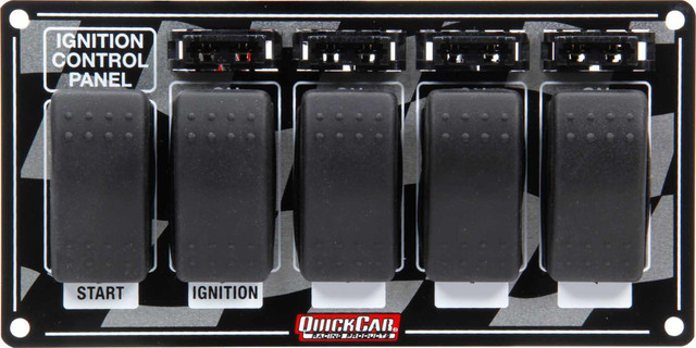 Quickcar Racing Products Ignition Panel w/ Rocker Switches & Fuses QRP52-163