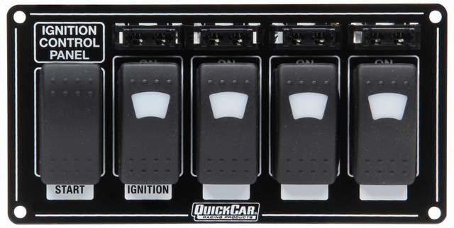 Quickcar Racing Products Ignition Panel w/ Rocker Switches Fuses & Lights QRP52-864