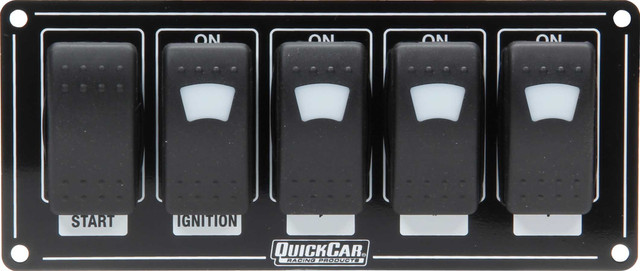 Quickcar Racing Products Ignition Panel w/ Rocker Switches & Lights QRP52-866