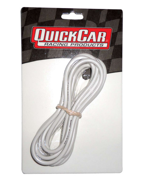 Quickcar Racing Products Wire 14 Gauge White 10ft QRP57-2361