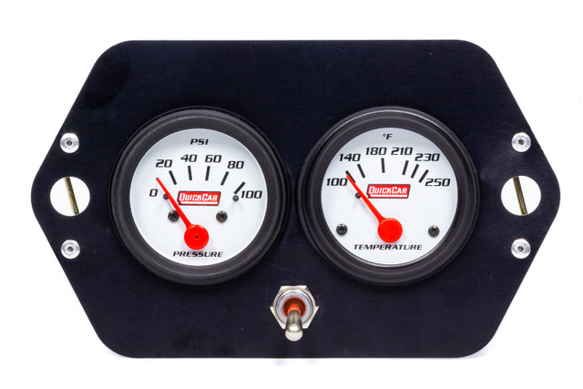 Quickcar Racing Products Gauge Panel 2in Open Wheel w/ Switch QRP61-2205
