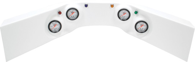 Quickcar Racing Products 4-Gauge Molded Dash OP/WT/OT/FP White QRP61-6024