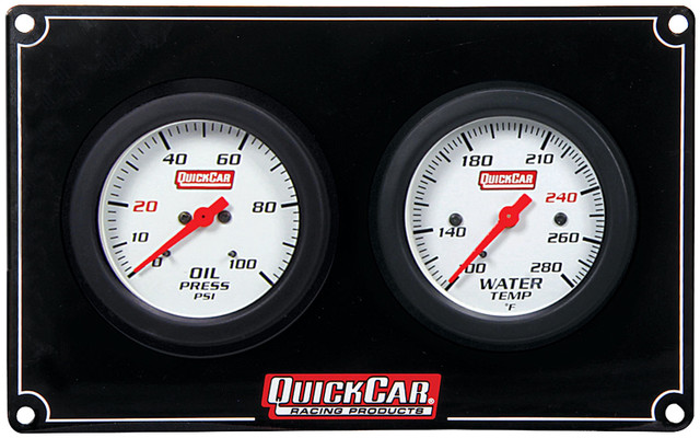 Quickcar Racing Products 2 Gauge Extreme Panel OP/WT QRP61-7001